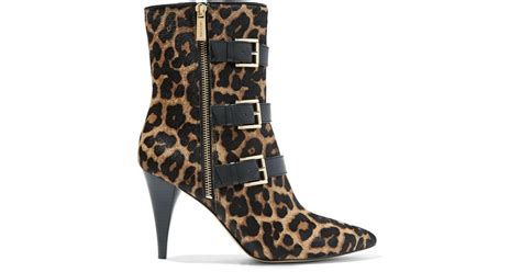 michael kors leopard print ankle boots|michael kors thigh high boots.